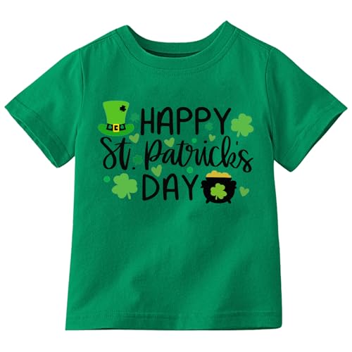 Happy St Patricks Day Shirt Kids– Shamrock Shirts Boys Girls Toddler Funny St Paddys Day Tee Green Holiday Tops