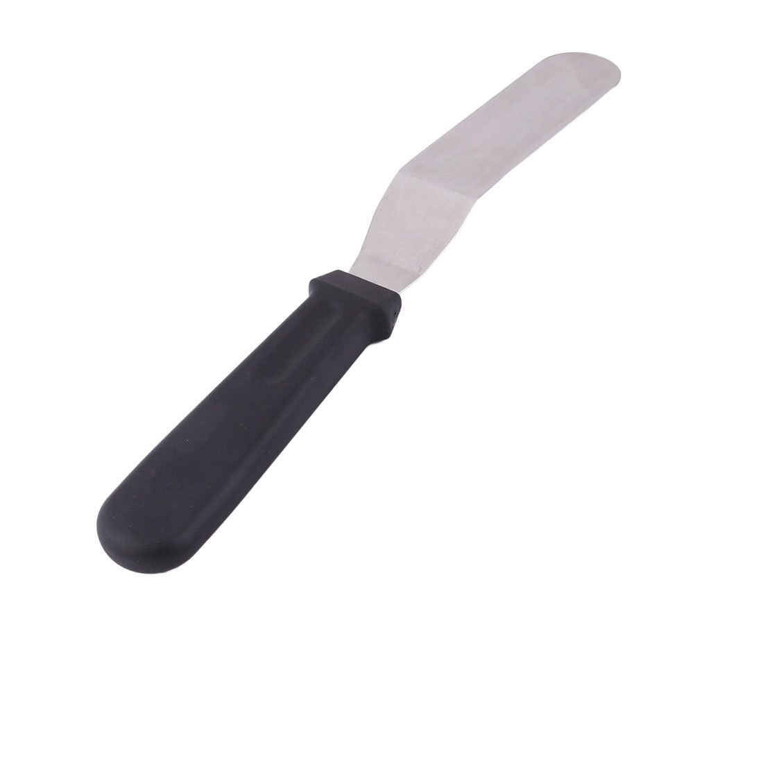 uxcell Stainless Steel Kitchen Scraper Pizza Cream Salad Cake Spatula 27cm Length Black