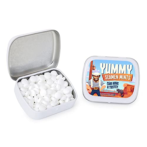 Gearsout Yummy Seamen Mints - Wintergreen Funny Mints Tin - Stocking Stuffers - Sailor Captain Sailing Boating Novelty Candy For Adults Made In America, 1 Ounce,White #TOP2