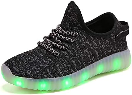Kids Boys Girls Breathable LED Light Up Flashing Sneakers for Children Shoes(Toddler/Little Kid/Big Kid)
