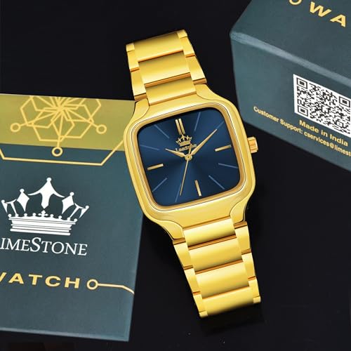 Image of LIMESTONE Classic Series Men Analog Watch - Stainless Steel Mesh Strap with Elegant Dial & Roman Numerals | Quartz Wristwatch for Casual & Formal Wear