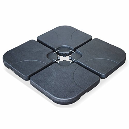 Alice's Garden - Set of 4 weights Base for cantilever parasol overhanging parasol accessory 4x fillable base 50X50X7cm