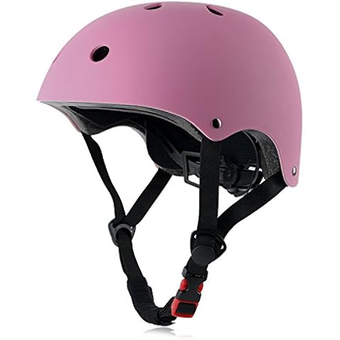 Kids Bike Helmet, Adjustable and Multi-Sport, from Toddler to Youth, 3 Sizes (Pink) Cover