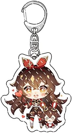 Rainteam Llavero de animación acrílico, llavero Genshin Impact, colección para fanáticos