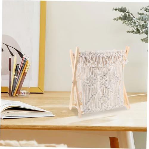 Estantería de algodón PRETYZOOM revistero de macramé con diseño escandinavo 5