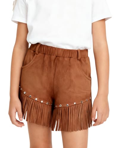 Short fille en daim Maeau parfait pour fêtes et festivals bohèmes