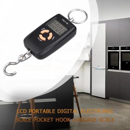 Portable Mini Digital Hook Scale - Accurate LCD Weighing Scale for Luggage & Fishing - Lightweight Handheld Design for Easy Travel Weighing, Ideal for Suitcases & Outdoor Use