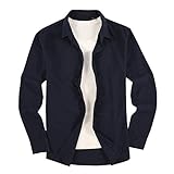 Alex Vando Mens Button Down Shirts Regular Fit Long Sleeve Casual Plaid Flannel Shirt,Navy Solid,XS