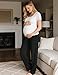 BRATUC Maternity Pants for Women Viscose from Bamboo Soft Stretchy Loose Comfy Pregnancy Lounge Pajama Pants with Pockets (X-Large Black)