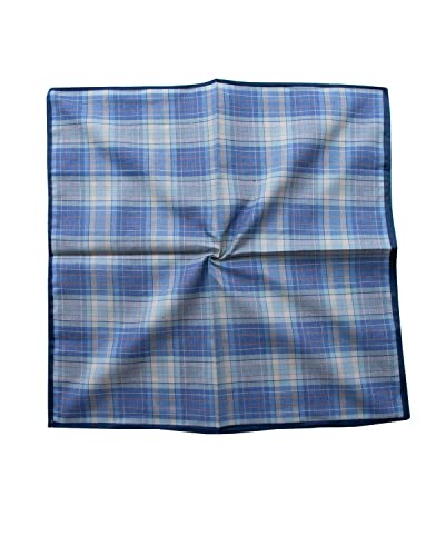 Cocousm Mens Cotton Handkerchiefs Plaid Handkerchief For Men Pocket Squares 3Pcs #TOP4
