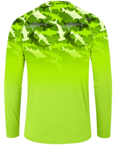 Image of FISHEAL Mens Long Sleeve Fishing Camo Shirts, UPF 50+ Sun Swim Rash Guard