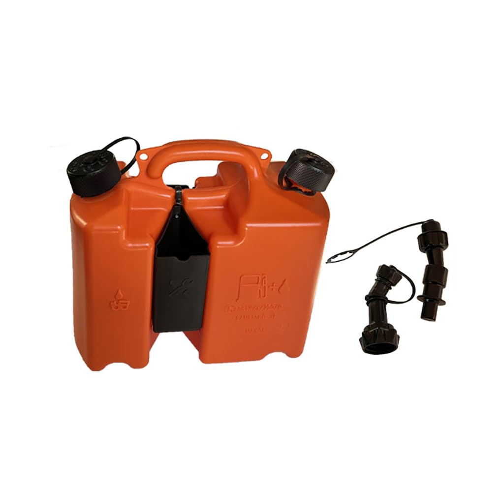 00008810113 Contenedor de combustible con boquilla de control inteligente a prueba de derrames, contenedor de combustible de tambor combinado de 5 L con extensor de boquilla adicional y kit de