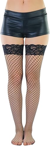 Image of ToBeInStyle Women's Vibrant Large Net Fishnet Thigh High Elastic Nylon Novelty Stockings
