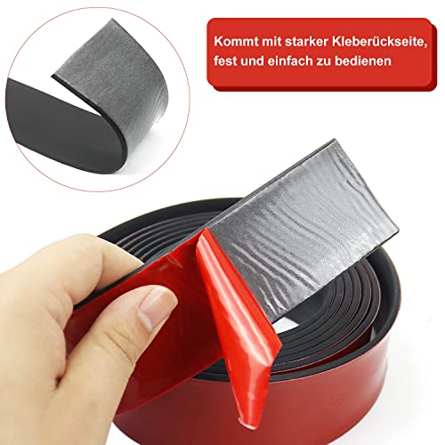 Neopren Gummistreifen Selbstklebend Neopren Gummiplatte Gummimatte für DIY-Dichtungen, Pads, Bodenbeläge, Schutz, Puffern, Anti-Vibration, Anti-Rutsch (80mm(B) x3mm(D) x6m(L))