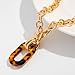 PLOUTOS Chunky Gold Paperclip Chain Toggle Necklace for Women With Tortoiseshell Resin Oval Pendant Statement Collarbone Jewelry Gift For Fashion Women (Gold)