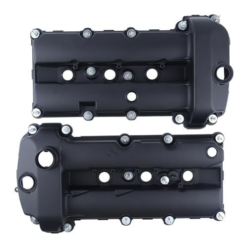 FEIDKS Aluminum Engine Valve Cover Pair Left & Right Compatible with Jaguar 2002-2008 S-Type Replace# C2C38781 C2S48786
