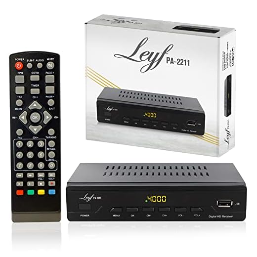 LEYF PA-2211 Décodeur TNT - Full HD 1080p - DVB-T2 - Tuner TNT - Décodeur TV (HDTV,SCART,USB) HD pour TV