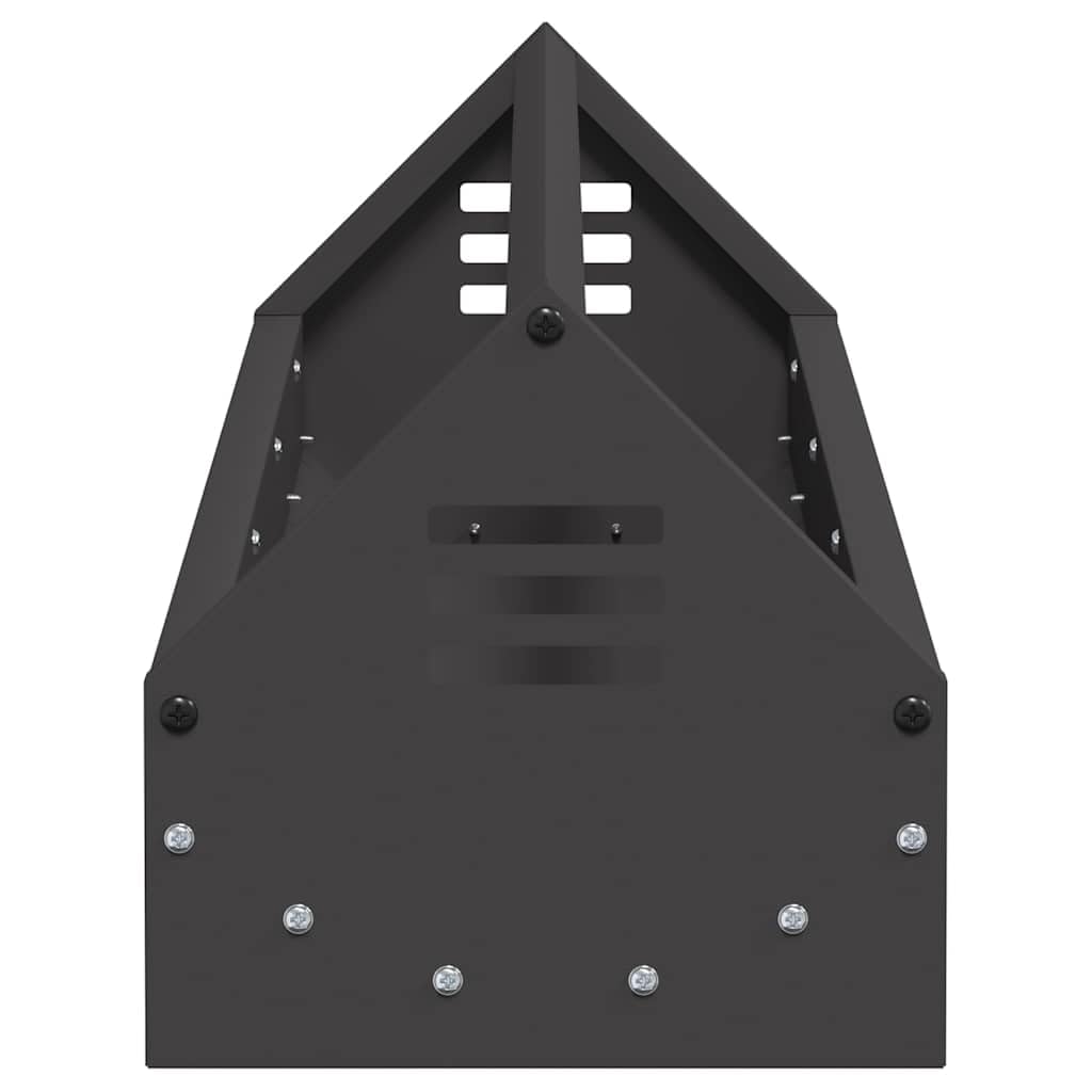vidaXL Canalón de alimentación para Pollos Negro 108 x 20,5 x 20 cm, Comedero para Pollos Moderno y Resistente, Gran Capacidad, accesible para el Clima, Ideal para Granjas