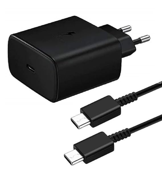 Image of THE BATTERY STORE Original 45W Power Adapter with Type C to C Cable, Compatible with Samsng Smarthphone, Black (BB31)