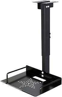 Universal Projektor-Halterung für die Decke, Bis 3.5kg - Tablett 24×20cm - Höhenverstellbar 34-56cm - Kabelführung, Universal Beamerhalterung Deckenhalterung Für Projektoren, Router usw