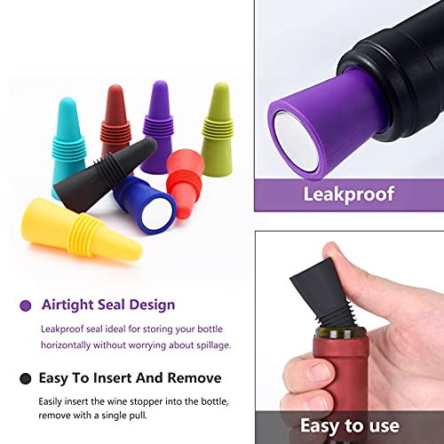 Boomiboo Wine Stoppers Beverage Bottle Sealer Soft Silicone Wine Bottle Stoppers Corks With Grip Top For Keeping Wine Champagne Fresh thumb #5