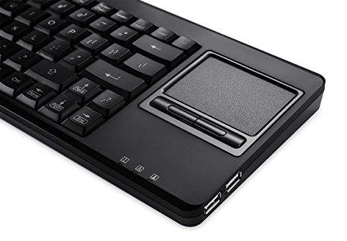 Perixx Periboard-315H, Wired Usb Backlit Keyboard With Touchpad And 2 Usb Ports, Black (10917) #TOP1