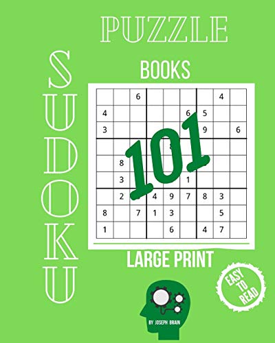 Sudoku Large Print 101 Puzzles Easy to Hard: One Puzzle Per Page with Room to Work with Sudoku Puzzle Books for Adults (easy).