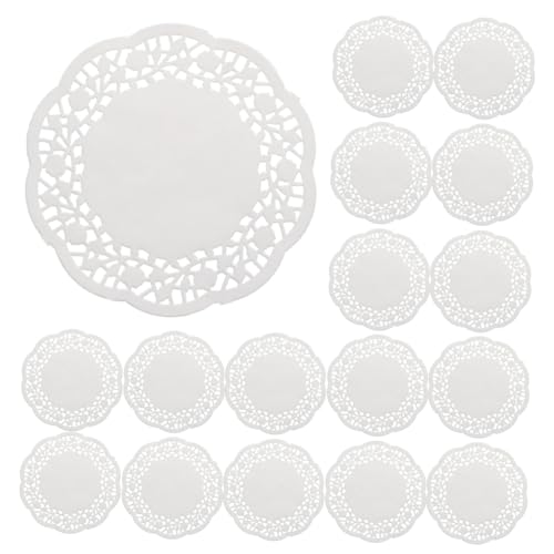 PRETYZOOM Home Décor 100pcs Kitchen Faicet Table Decorations Stuff for Kitchen Cake Mat Nye Table Decor Accesorios Oil Blotting Paper Tablecloth Lace Paper Doilies White Cake Paper Pizza