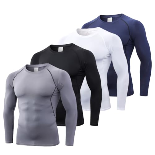 Opiniones y reviews de Camisetas de manga larga para Hombre , tabla con los diez mejores. 43 VASA NAMA 3 Piezas Manga Larga Deportiva para Hombre, Camisetas de Compresión, Cuello Redondo Manga Larga De Secado Rápido para Deportes, Fitness, Correr, Ciclismo y...