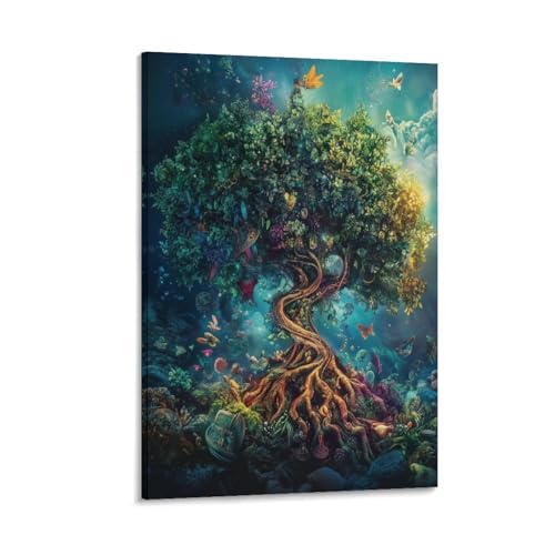 Arbre de la vie murale pour relooker un mur vide tableau toile 40x60cm