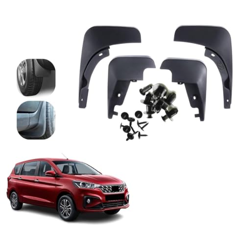 Image of KyloXtreme All-Terrain Mud Flap Set - Durable Splash Guards for Cars and Trucks, Offering Maximum Protection from Mud, Gravel, and Water for Cleaner and Safer Rides Suitable for (ERTIGA 2nd GEN)
