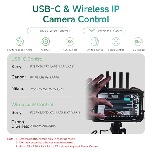 Image of Accsoon CineView M7H Pro 4K60 Wireless Video Transmitter Receiver&Camera Monitor, 7 inch Camera Control 3D LUT HDMI 1200ft 60ms LAT., Mobile Monitoring, Pair CineView M7 Pro /Master 4K(Lite) /SE 4K /HE /SE