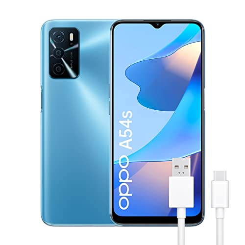 OPPO A54s – Smartphone 128GB, 4GB RAM, Dual SIM, Cámara 50MP+2MP+2MP, Batería 5000mAh - Azul