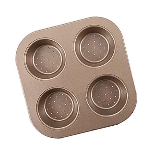 Luckxing Muffinbackformen Muffin Backform Für 4 Muffins Antihaftbeschichtet -Muffinform, Backblech Antihaft Für Muffins, Muffin Backform Muffinblech, Cupcake Formen, Karbonstahl