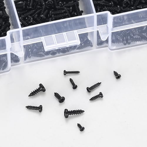 1200 Pcs Small Self Tapping Screws, M1 M1.2 M1.4 M1.7 Phillips Pan Head ScrewsCarbon steel micro screw set - Image 4