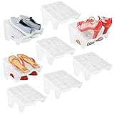 MÚLTIPLES USOS: Este zapatero organizador puede usarse con calzado femenino, masculino e infantil. Cada caja para zapatos cuenta con un asa para sacarla fácilmente y genera espacio donde no lo hay.