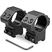 Modkin 1'' Dovetail Scope Rings, Medium Profile Scope Mounts for 11mm Dovetail Rails - 2 Pieces (One has Stop pin)