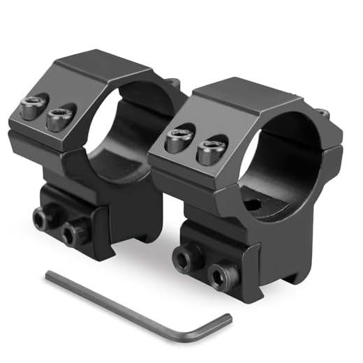 Modkin 1'' Dovetail Scope Rings, Medium Profile Scope Mounts for 11mm Dovetail Rails - 2 Pieces (One has Stop pin)