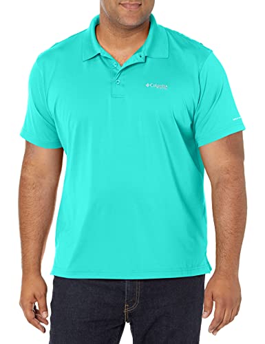 Polo Skiff Cast Columbia homme turquoise XL manches courtes randonnée été