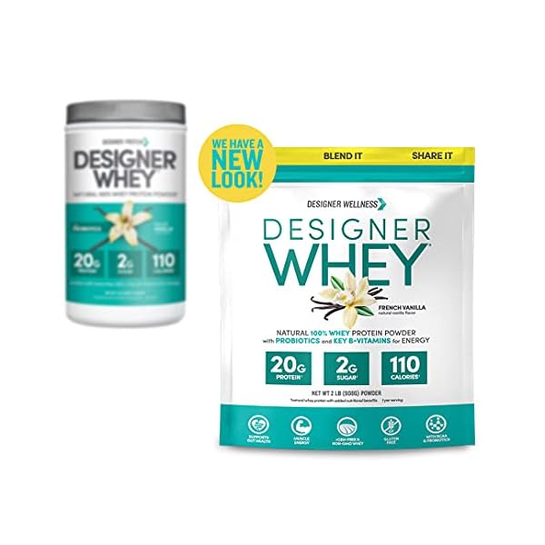 Designer Protein Whey Protein Powder, Non GMO, Made in USA French Vanilla French Vanilla 2 Pound 32 Ounce - Image 4