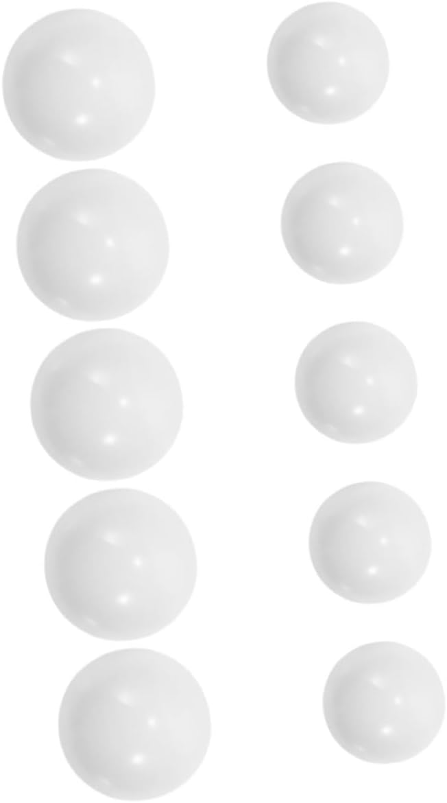 Toyvian 10pcs Acrylic Roulette Beads for Tabletop Games Versatile Gaming Props for Home Use Parties Bars Smooth Rolling White Balls for Roulette Wheels