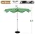 Sophia & William Patio Umbrella with 24 LED Lights 9ft Outdoor Umbrella Auto-Tilt Outside Umbrella Corrugated Edge Easy Lift for Poolside Patio Backyard Garden Light Green