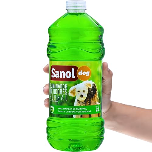 Sanol Dog Eliminador De Odores Para Cães E Gatos Herbal 2 Litros Verde