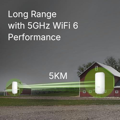 Image of Zyxel Point to Point Wireless Bridge | WiFi 6 AX2400 | 6 Miles | NWA55AXPTP