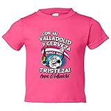 Entrega rápida a tu casa Camiseta bebé frase con mi Valladolid y cerveza nunca hay tristeza para aficionado al fútbol - Rosa, 1 año