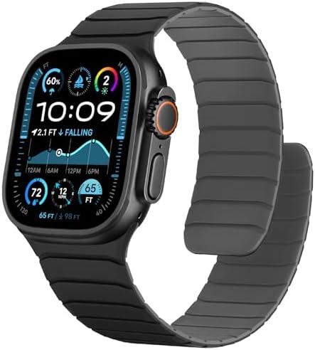 Magnetic Silicone Bands Compatible with Apple Watch 49mm 46mm 45m...