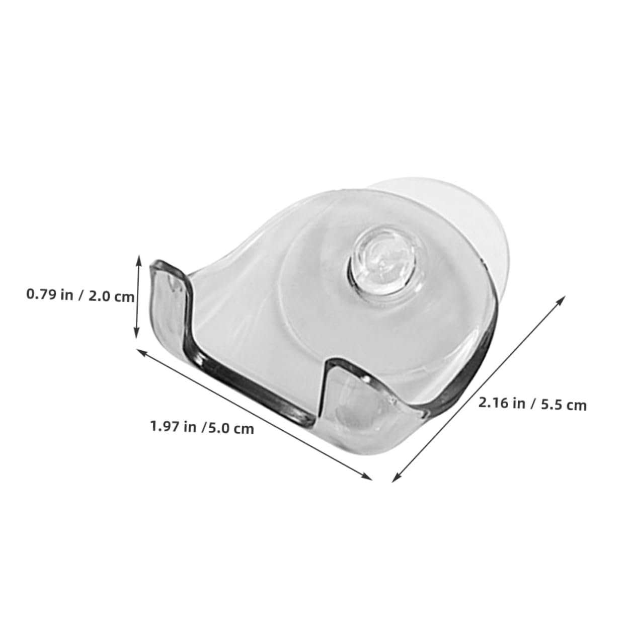 GRIRIW Suction Cup Hooks Razor Storage Wall-Mounted No-Drill Interdental Brushes Stand Salon Shear Holder