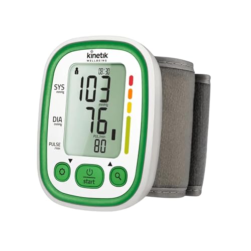 Image of Kinetik Wellbeing Advanced Wrist Blood Pressure Monitor - BP Machine - Wearable Wrist Monitors, Universal Cuff, Fast Blood-Pressure, Heart Rate – In Association with St John Ambulance