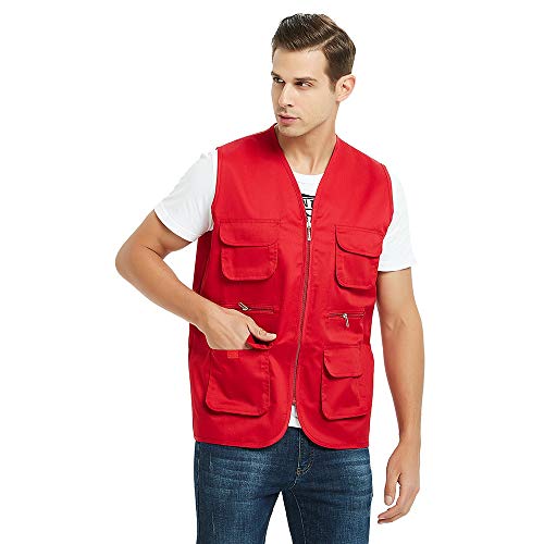 TopTie Adult Supermarket Volunteer Vest Travel Safari Multi-pocket Waistcoat