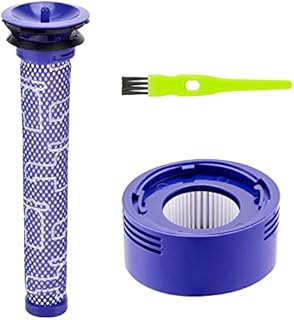 V8 Replacement Filter for Dyson V7 V8 SV10 Animal Absolute Motorhead Cordless Vacuum Cleaner 1 Post Motor Filters & 1 Pre HEPA Filter for Dyson V7 Compare to Part # DY-96747801 & DY-96566101